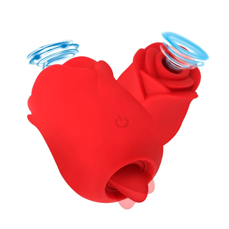 Silicone G Spot Rechargeable Electric Pussy Oral Tongue Long Soft 10 Speeds Simulator Licking Tongue Shape Vibrator Rose Tongue