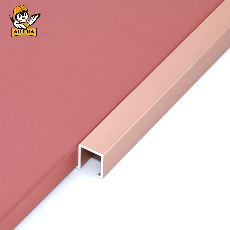 Aluminium U Shape Edge Protection Aluminium Ceramic Tile Trim Metal Tile Profile U Profile