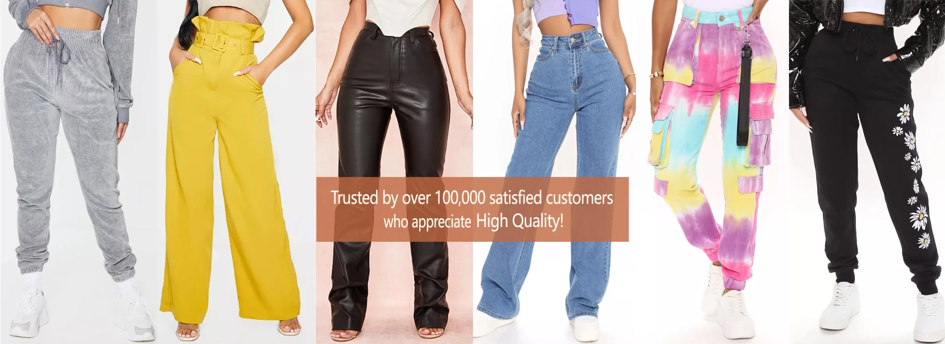 Wholesale Ladies PU Trousers Fall Winter Fashion Clothing High Waist Thick Solid Black Leather Pants Women