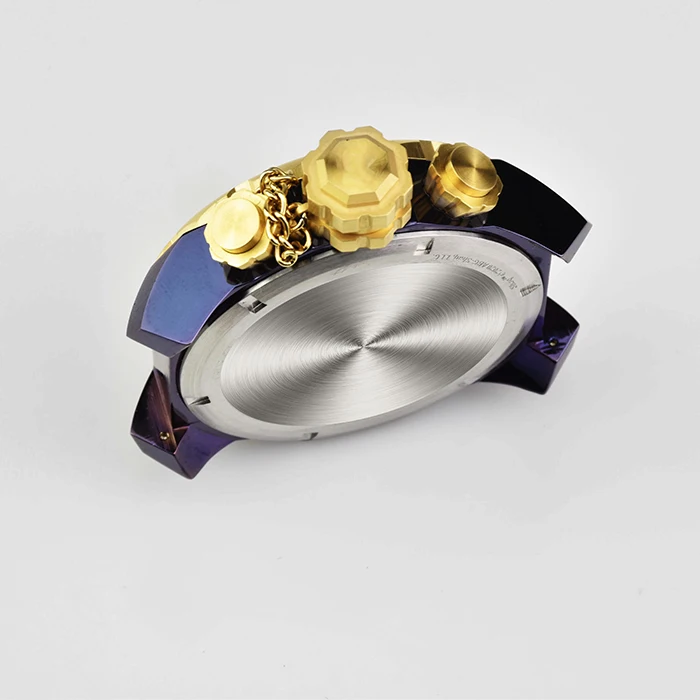 Stainless Steel Fashion Universal Watch Case NH35 Two Tone Gold