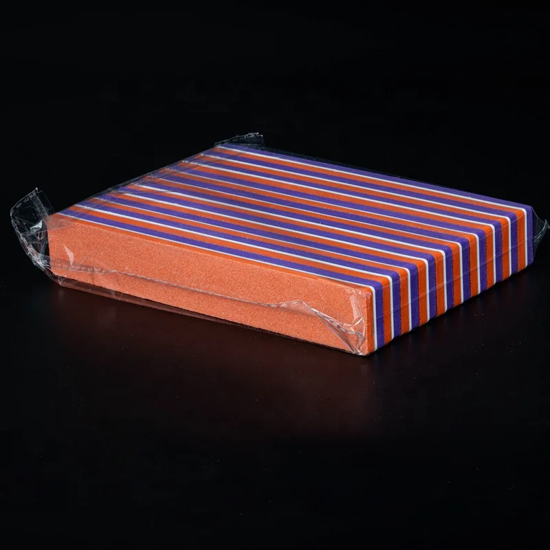 Gray Black 180/240 Half Moon High Quality Shape Custom Logo Printed 100/180 Professional Pink Sponge File Buffer for Nails