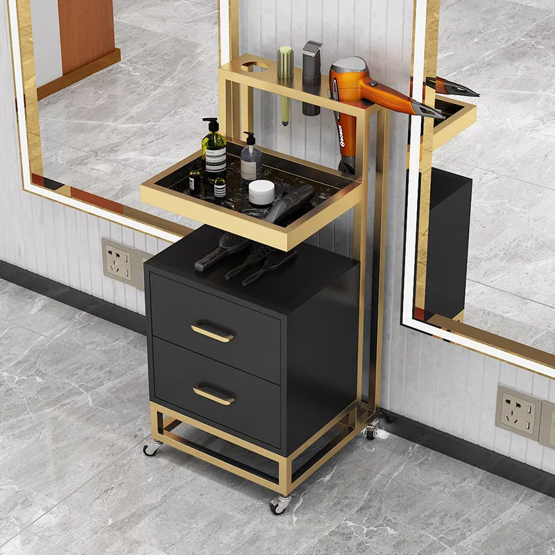 Popular beauty salon cabinet professional furniture wholesale rolling modern hairdressing hair barber trolley cart salon
