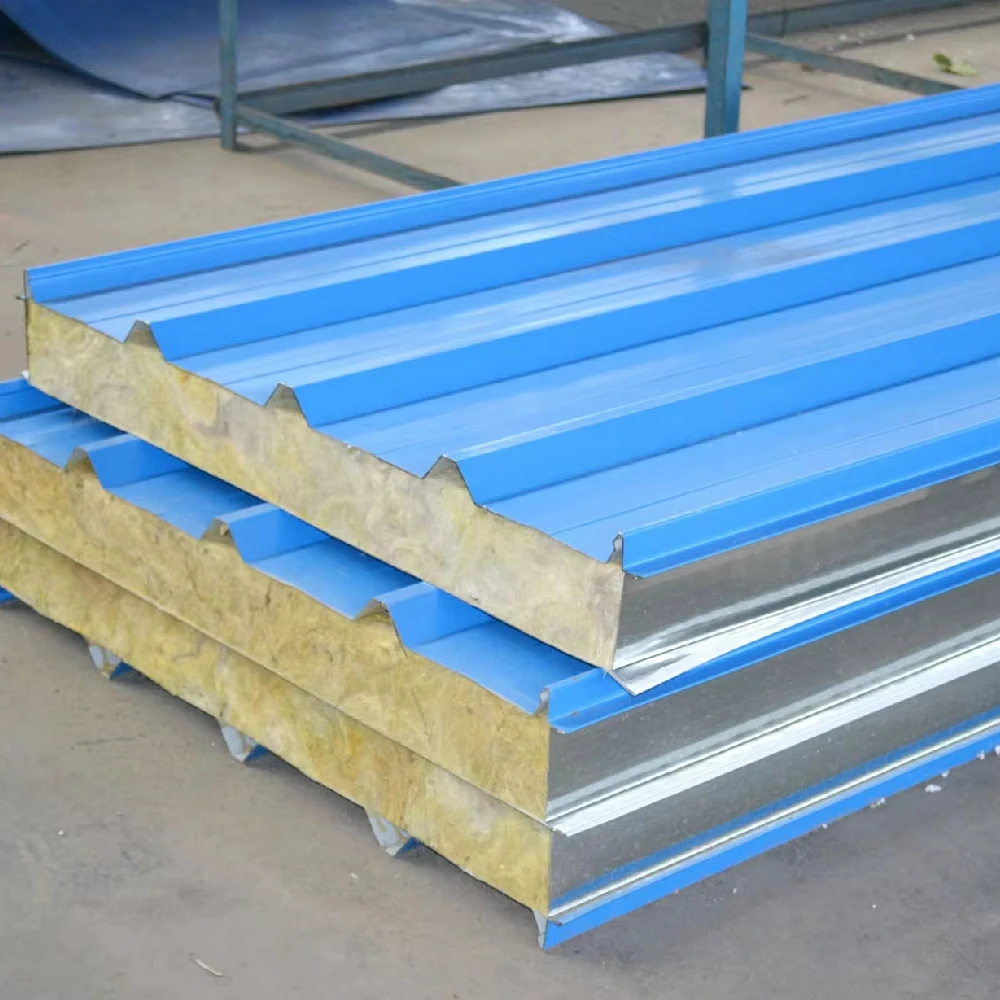 hot selling office shop hotel Construction building wall roofing aluminum Rock Wool eps pu pir panel sandwich