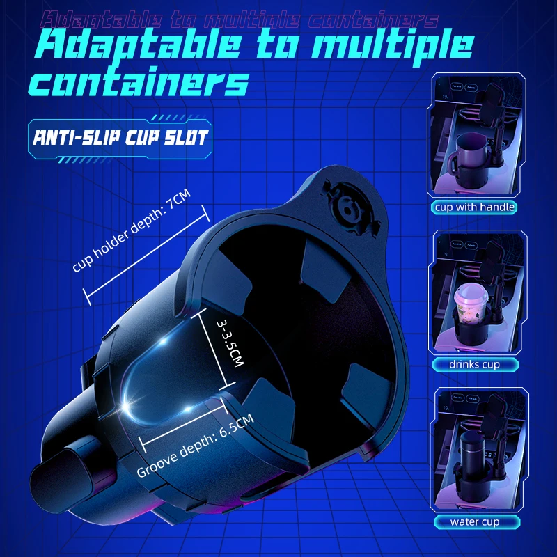 2 in 1 car cup holder phone holder mount ajustable with phone cup holder 2 in 1 for car Long Neck Car Phone Mount