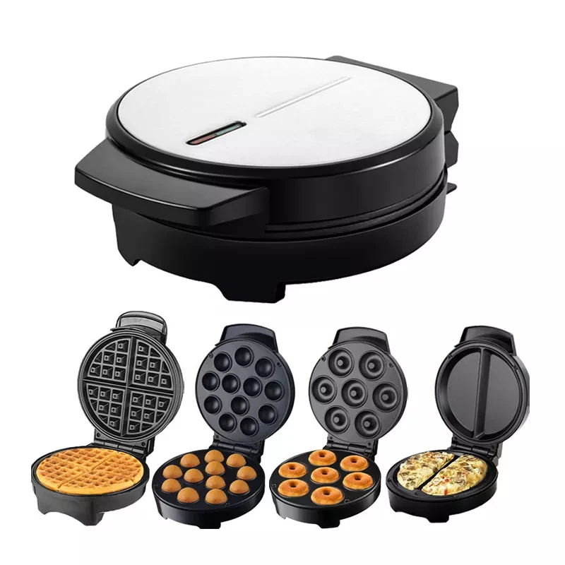 Custom Mini Auto Control Temperature Non-stick Plate Electric Egg Waffle Maker Cast Iron