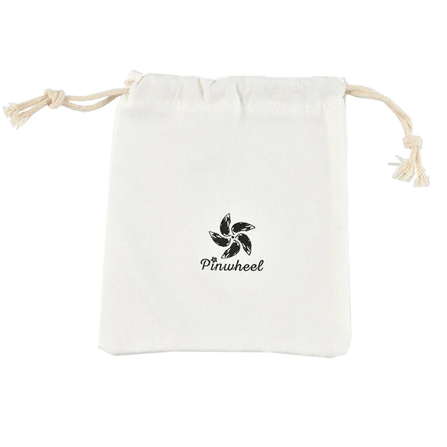 
Small pouch string canvas tote bag custom logo organic eco cotton drawstring bag 