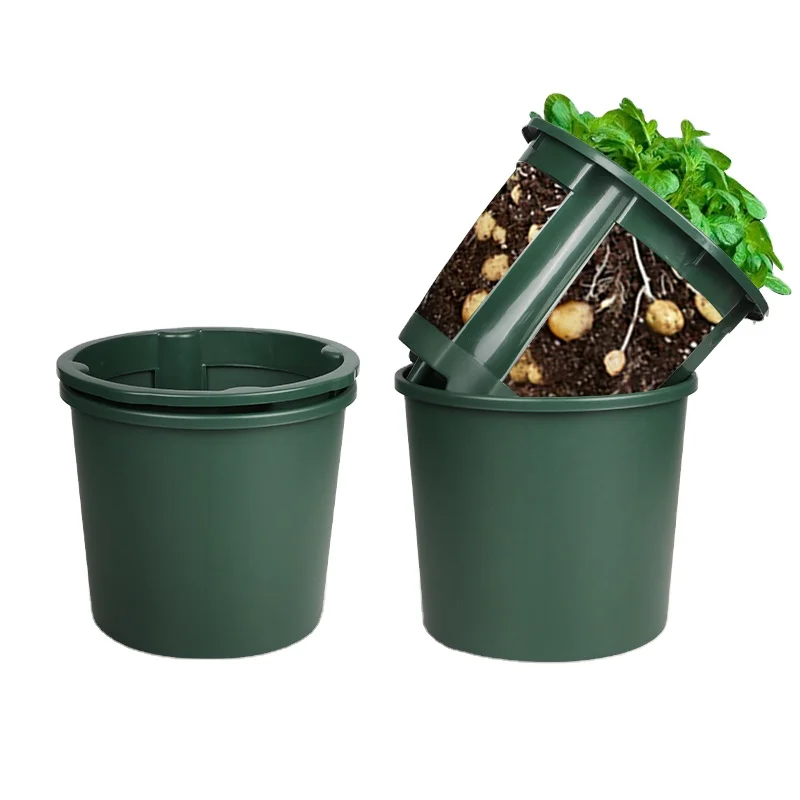 29cm Potato Planting Pot Nursery Pot For Ginger Peanut Potato Custom 5 7 10 Gallon With Window Open