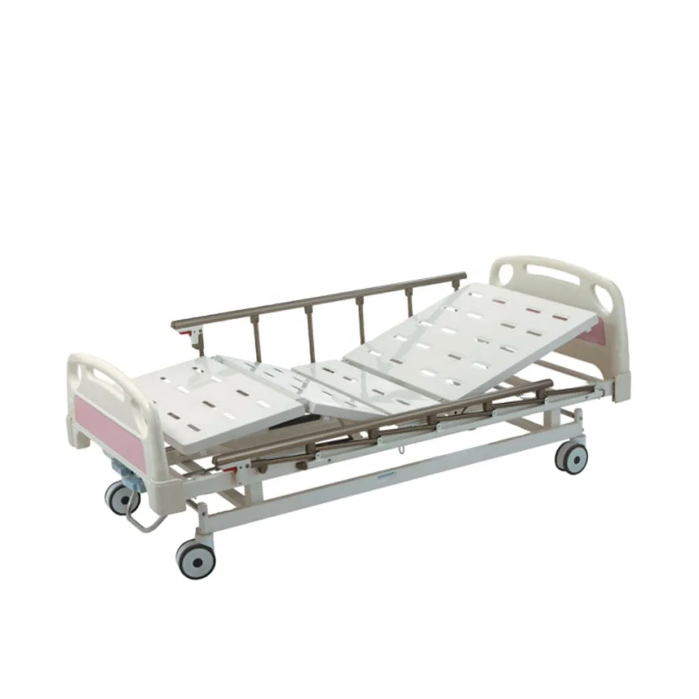 Hospital furniture ABS Two Crank Manual  Nursing Care Bed 2 Crank Patient Bed