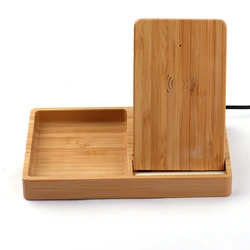 2021 New Desktop Bamboo Wireless Charger for Universal Mobile Phone