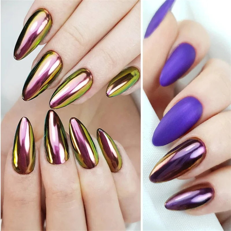 Hot Selling Chameleon Nail Dip Powder Cosmetic Chameleon Powder Pigment Sample