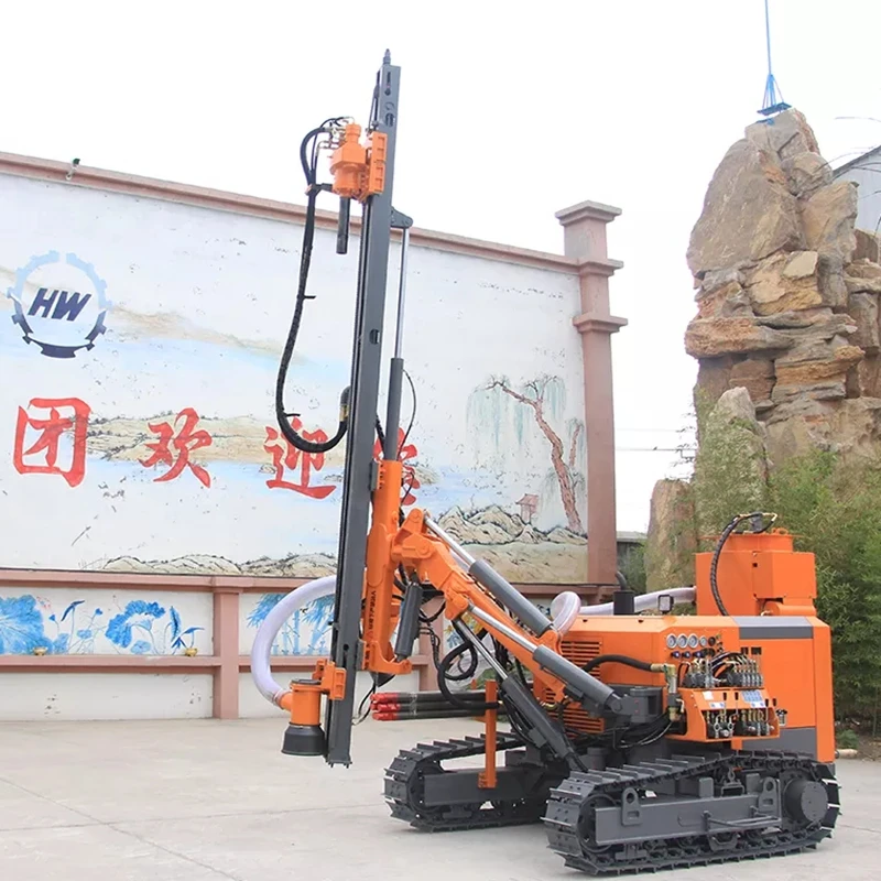 HENGWANG HW420 каменный карьер Золотая шахта ротационная dth гусеничная буровая установка с