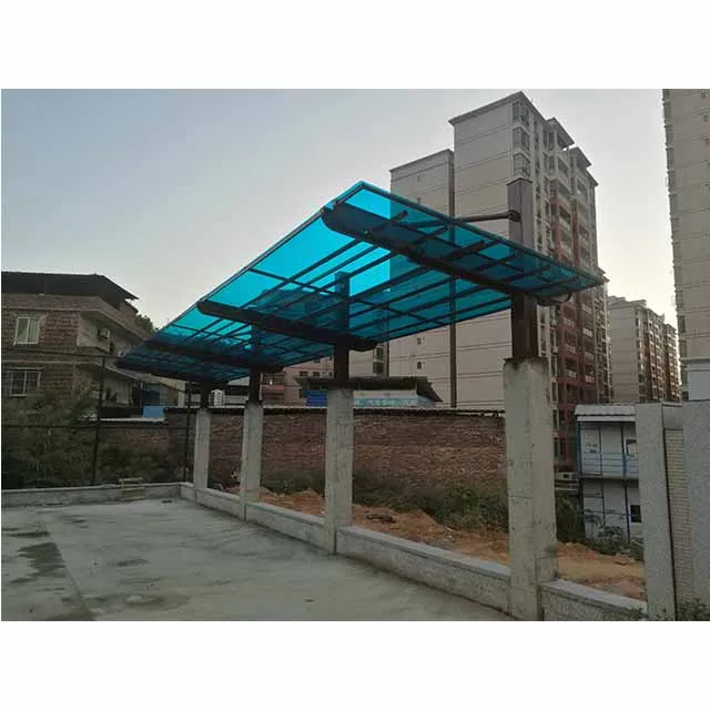 Durable Chinese manufacturer anti-uv pc/pvc sheet roof steel car port