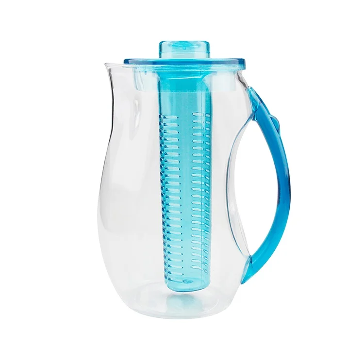 
New Invention 2.2L bpa free plastic juicer fruit infuser water bottle with storage 