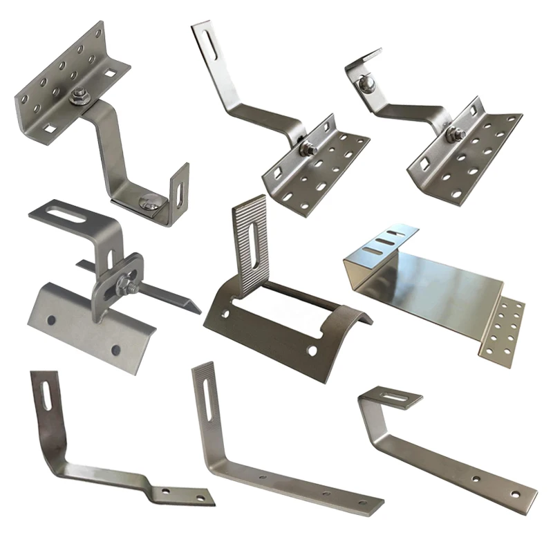 Custom machining solar panel tile roof mount bracket kit