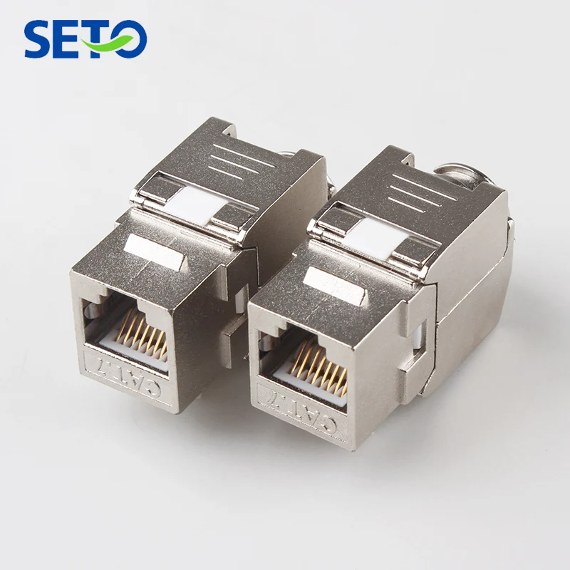 RJ45 Cat7 keystone jack с экранированным модулем