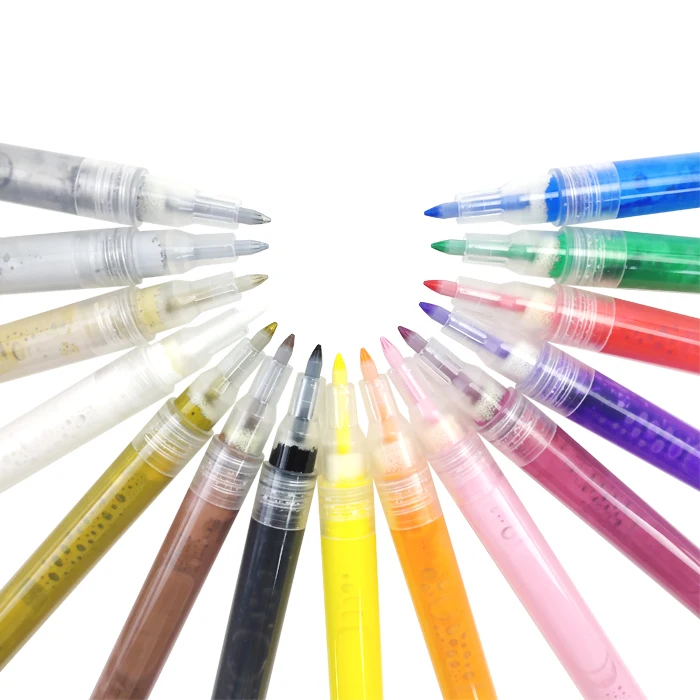 High Quality on Rock Wood Glass Ceramic Fabric Metallic Acrylic Paint Markers Set