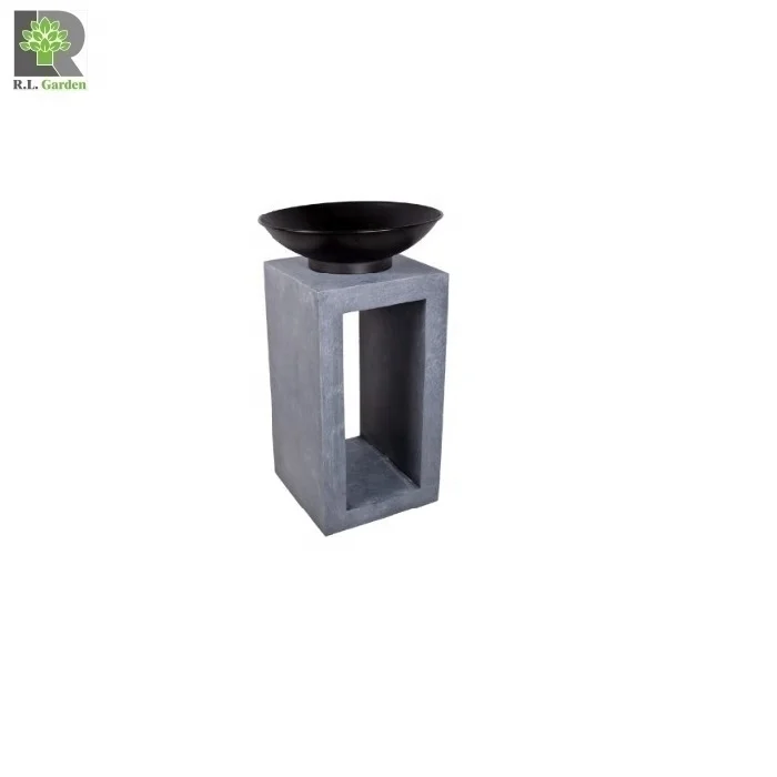 Wooden Burner Round Shape Concrete  Charcoal  Fire Pit