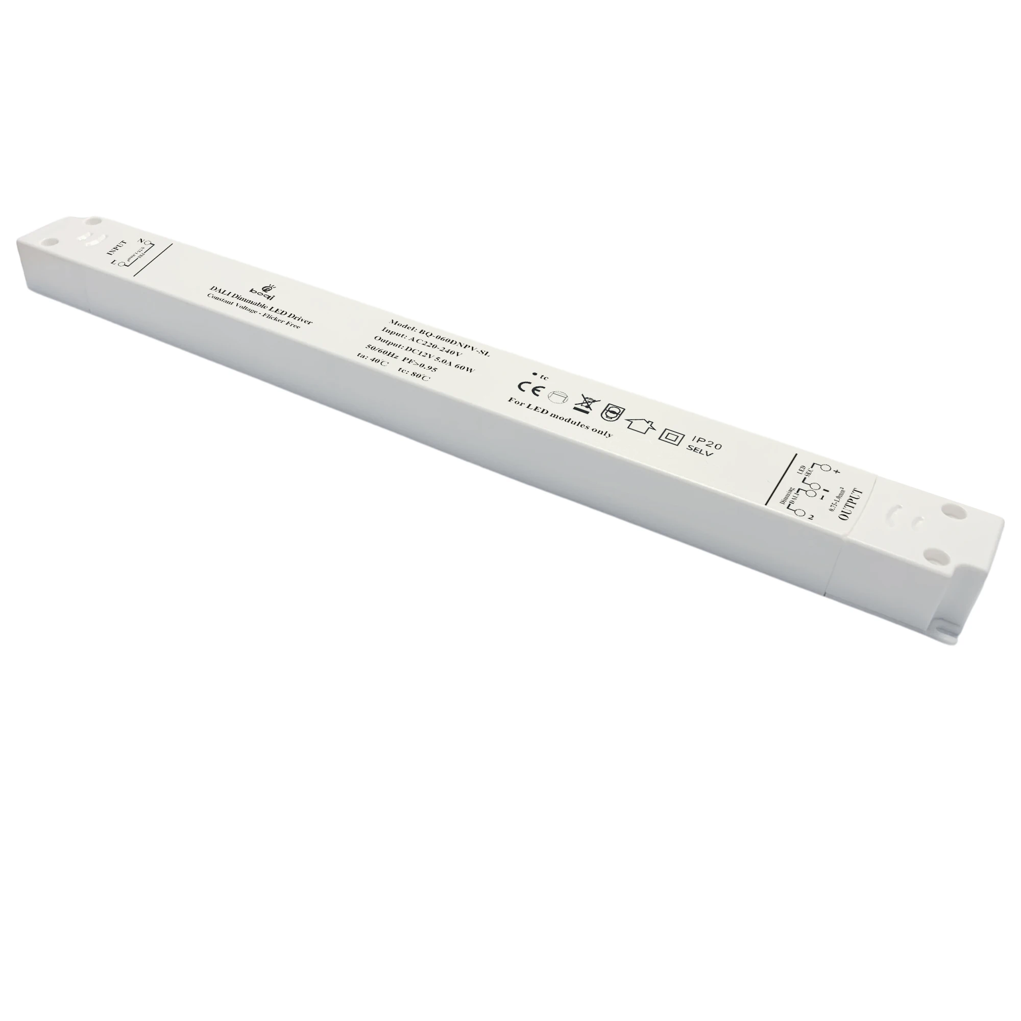 DALI Dimmable LED Drivers 60W 12V 5A Constant Voltage CE RoHS