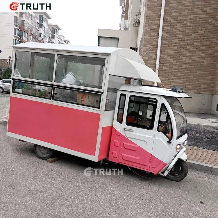 Classic Fiberglass Mini Small Street Churros BBQ Snack Fast Food Van Mobile Kitchen Food Cart Trailer