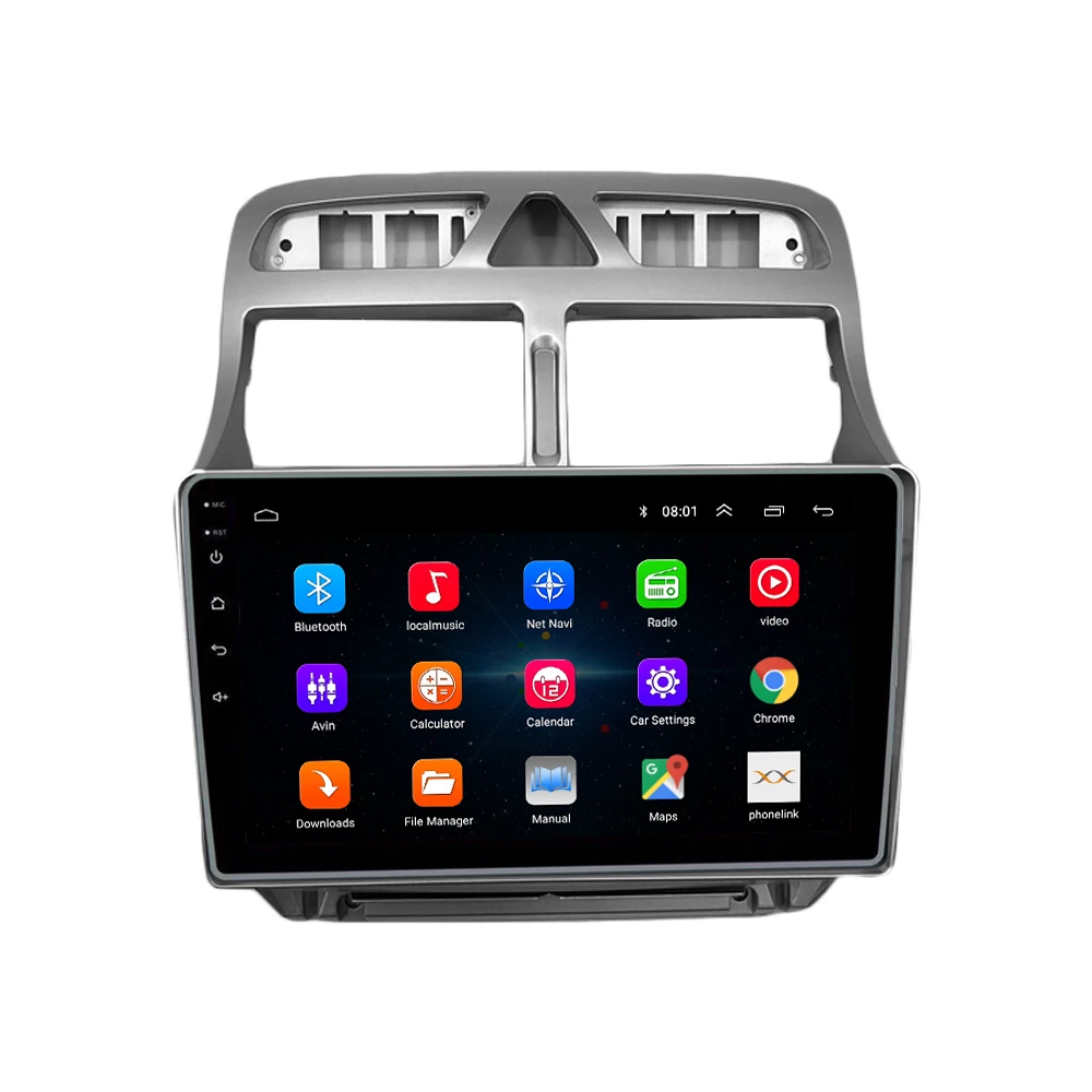 For Peugeot 307 2002-2013 Radio Headunit Device 2 Double Din Quad Octa-Core GPS Navigation Carplay Android Car Stereo