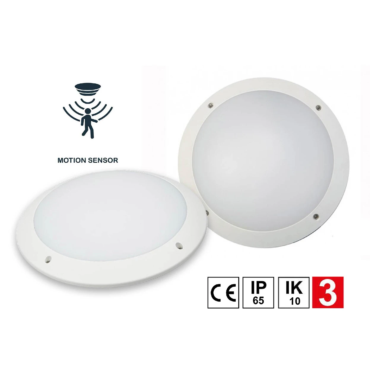 BQLED5 лет гарантии коммерческий настенный светильник ABS + PC Круглый наружный светодиодный IP65