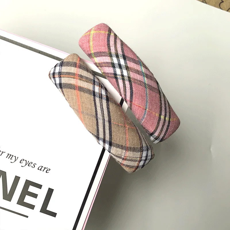 Luxury Designer  Hairclip Cloth Retro Clip Sponge Sweet  Hairpin Girls Party Striped Plaid Women Hair Accessories