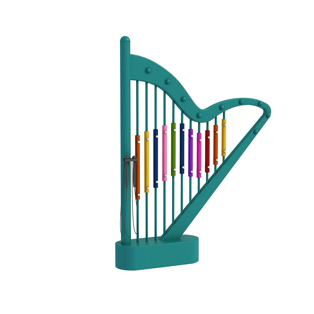 Harp children play area outdoor bells percussion music instruments manufacturers amusement park facilities