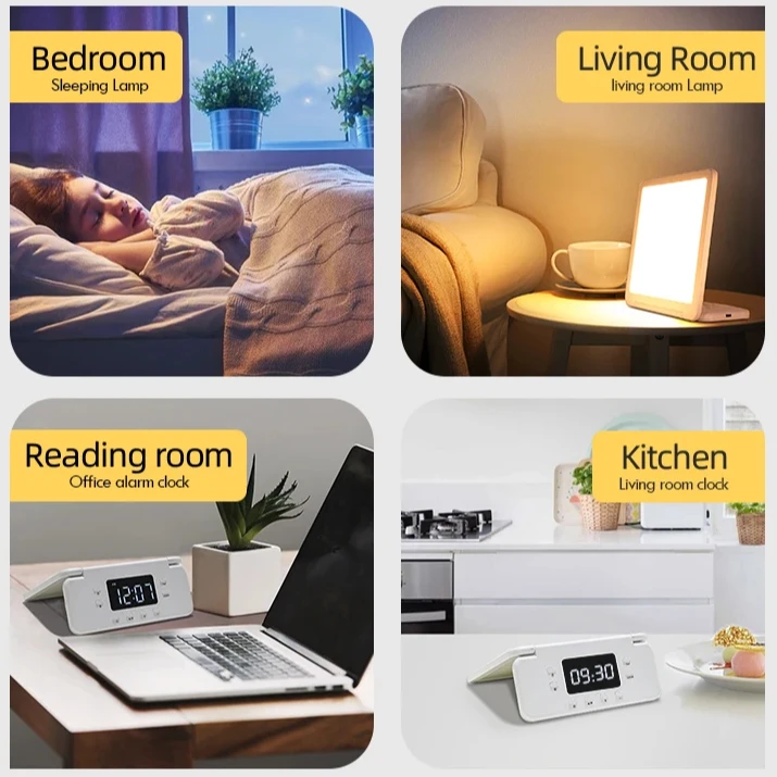 Rechargeable 10000 Lux LED Sunlight Lamp 90 ABS Plastic Office Light Therapy White SMD2835 Lighting Smart Home Smart Lights