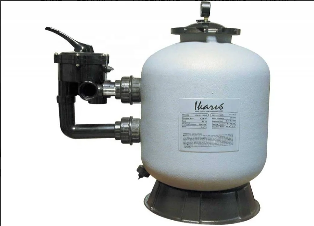 300mm swimming pool sand filter made of plastic side mounted with multiport valve filtration rate 50m3 as  filtration equipment