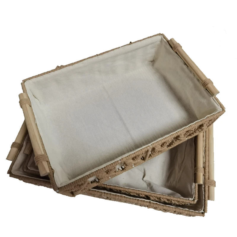 Storage decorative basket for organizing countertop woven decorative basket toilet paper basket in the bathroom