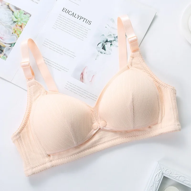 Ananbaby Daily Use No Wire Organic Cotton Underwear Maternity Bra Without Steel Ring Skin Friendly Nursing Bra