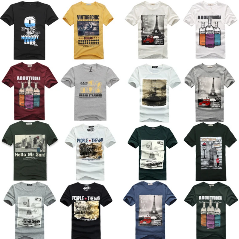 Прямая продажа с завода, Мужская футболка с коротким рукавом и круглым вырезом