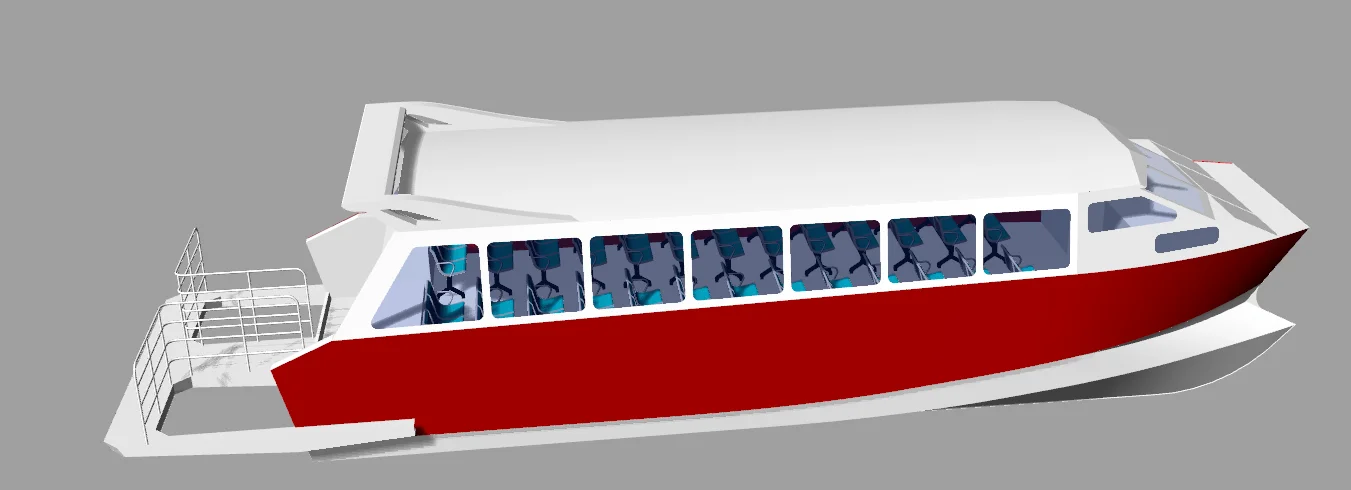 78 pax capacity aluminum catamaran passenger boat