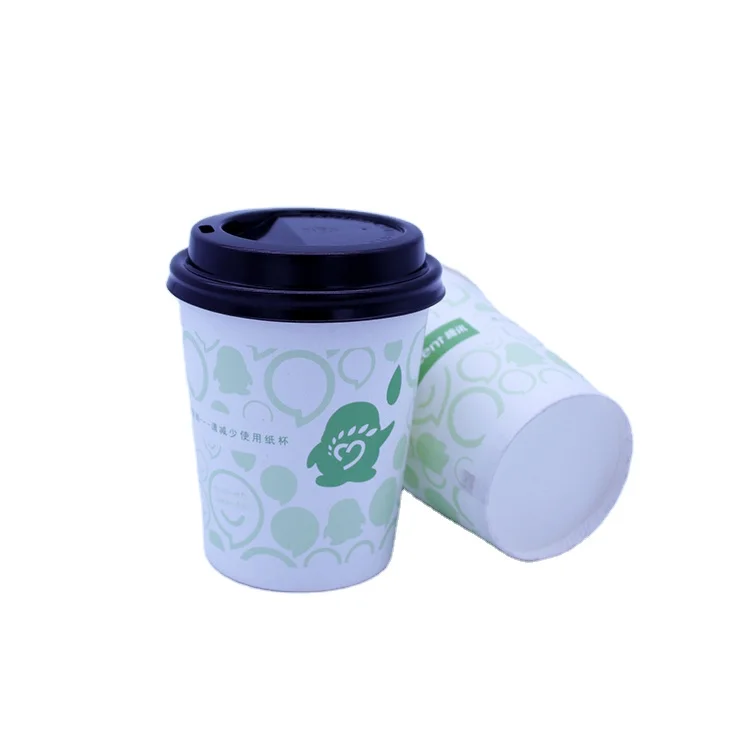
Disposable Hot Paper Cup With Printing Factory Price Wholesale Custom Brand Logo Take Away Out 100ml Coffee Cup 