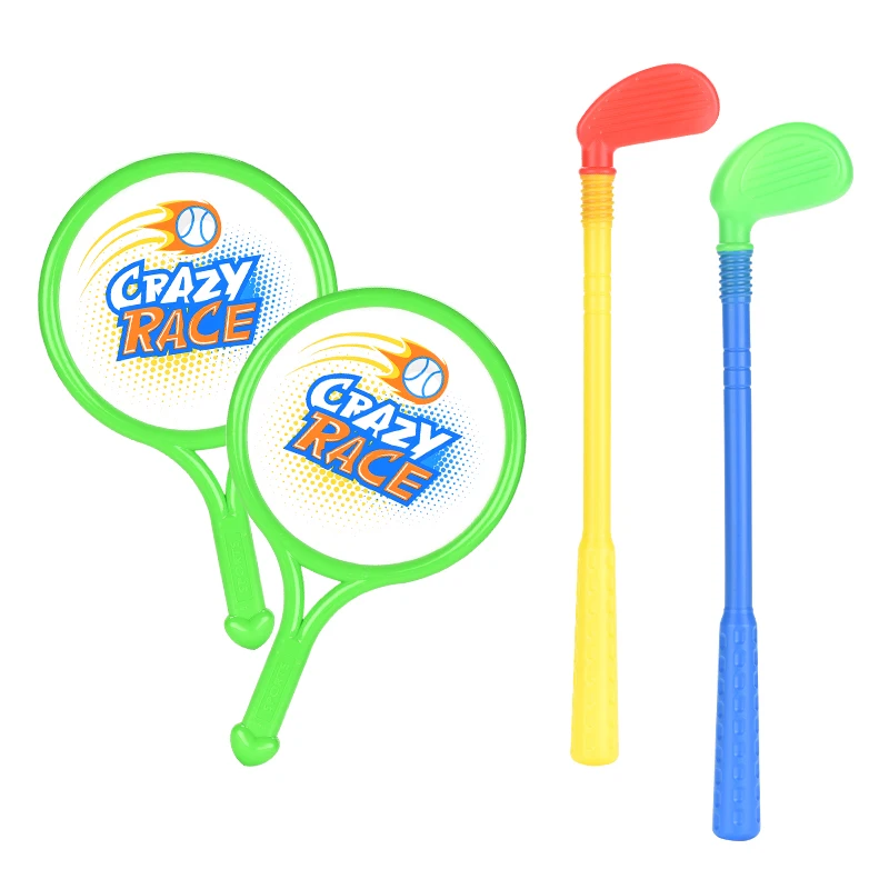 Kids Sport Game Outdoor Activity Mini Golf Clubs Toys Tennis Racket Badminton Racket OutdoorSport Toys Set For Children