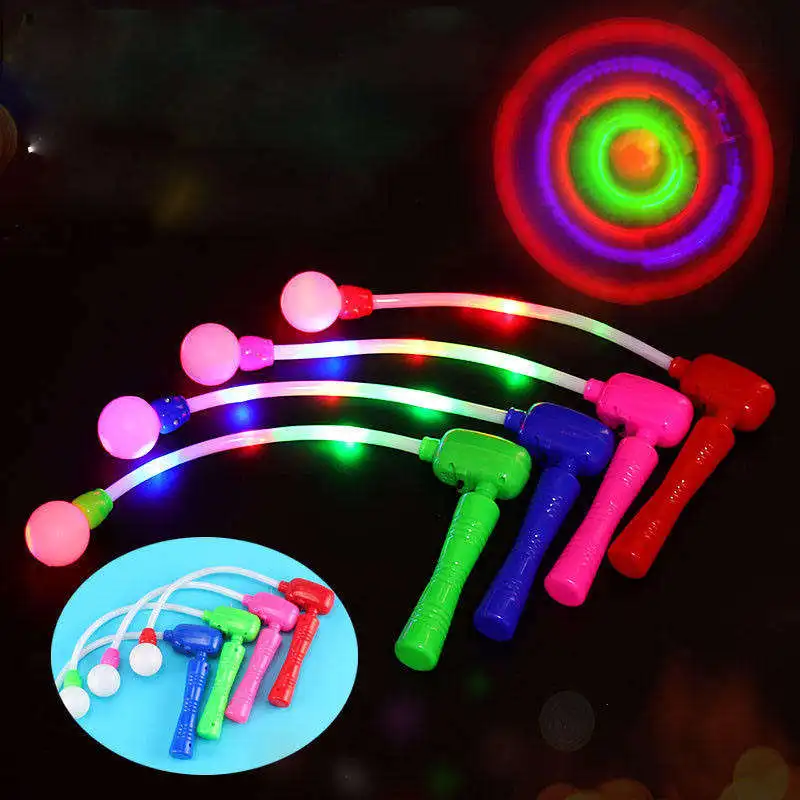 Wholesale colorful glow rotating stick with music swing lights festival flashing rotate stick LED ball