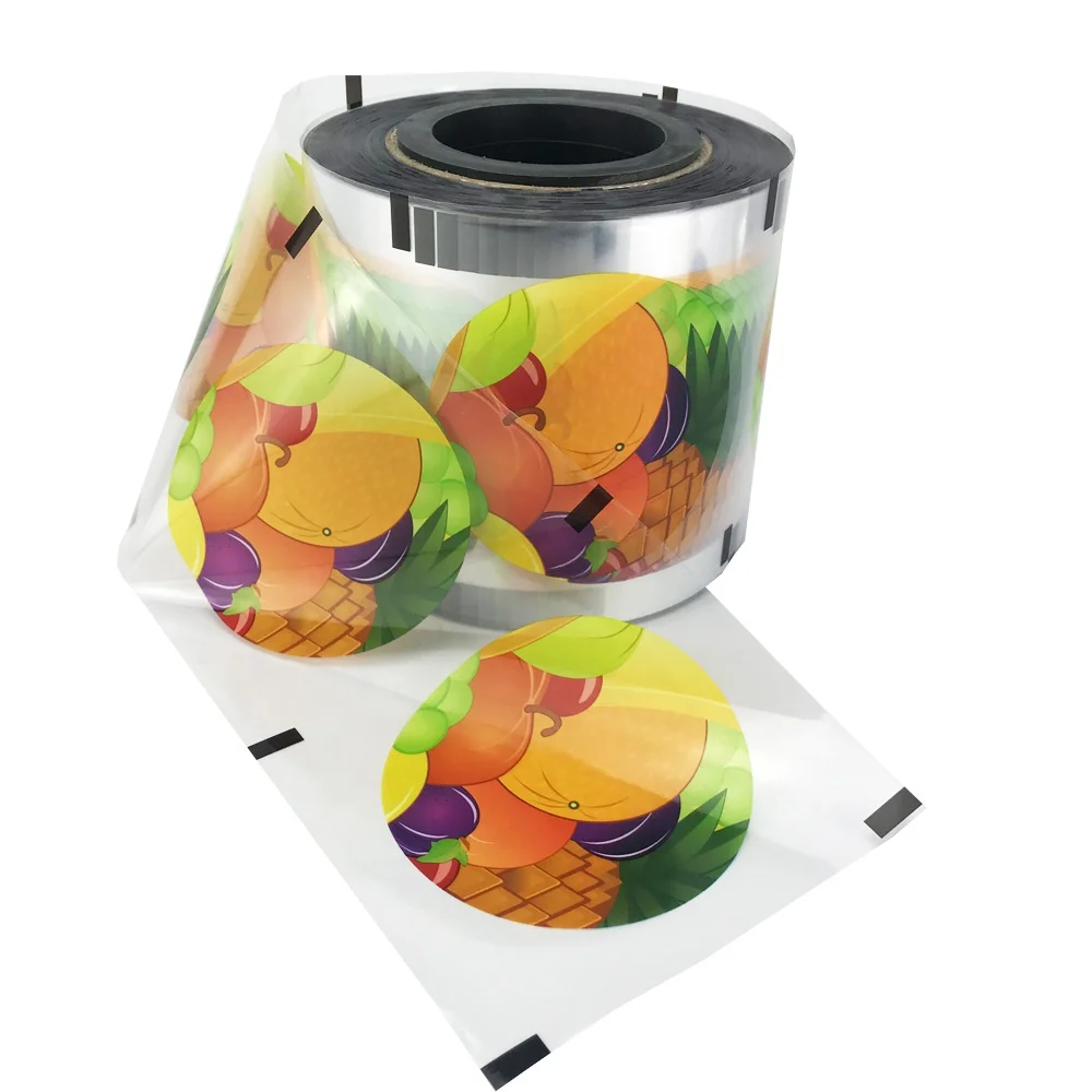 Custom Logo Wholesale Clear Fruit Juice Vegetable PP Cup Packing Food Grade Plastic Cup Sealing Film Roll