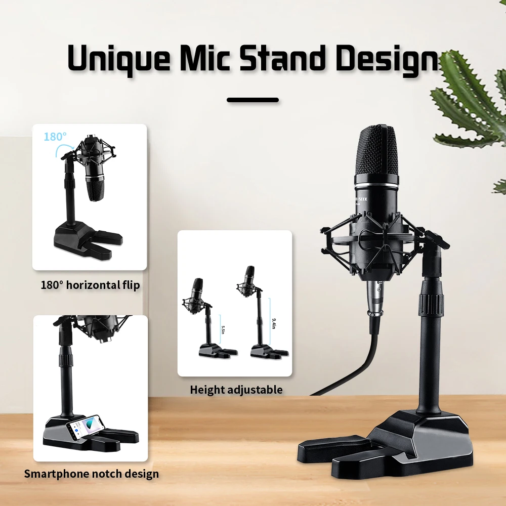 Профессиональный комплект микрофона для прямой трансляции с монитором и наушниками