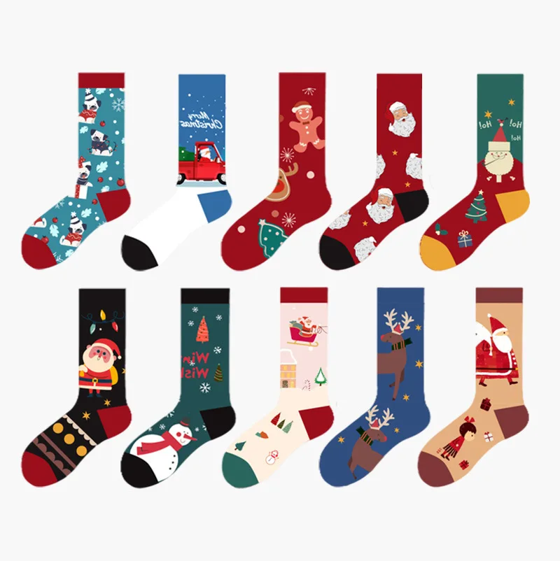 2021 Christmas socks new design funky unisex CMAX gift socks stocking customized logo socks