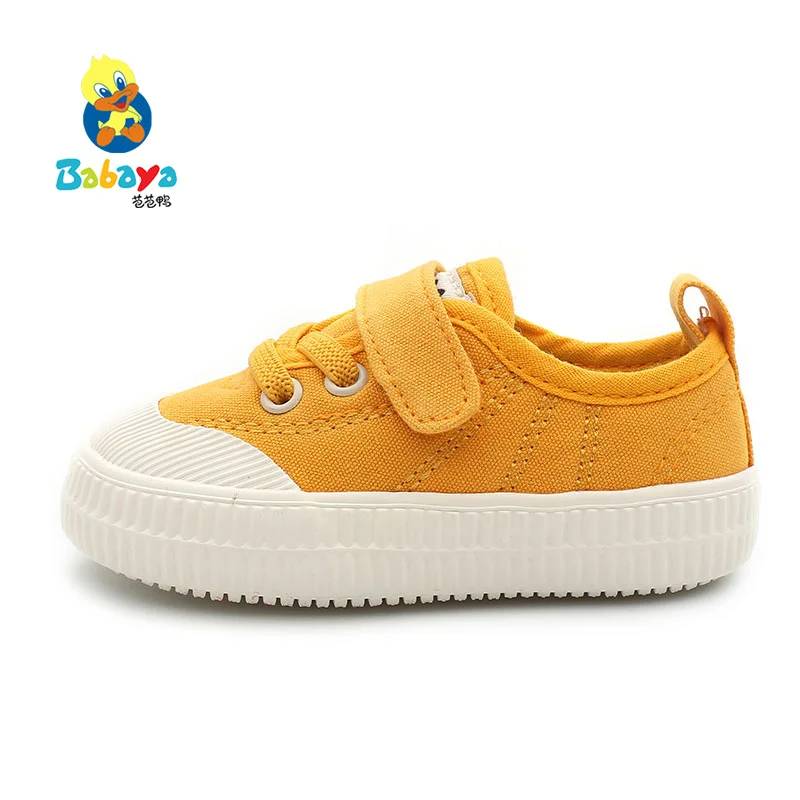 
9136 HUANQIU basic korean style soft sole canvas toddler shoes 