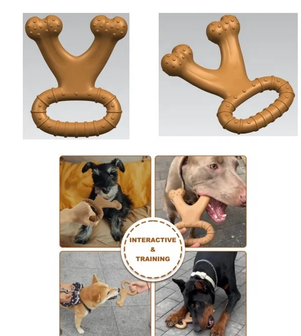Interactive Medium Durable Dog Chew Toy For Training Aggressive Chewers Interesting Molar Pet Toy