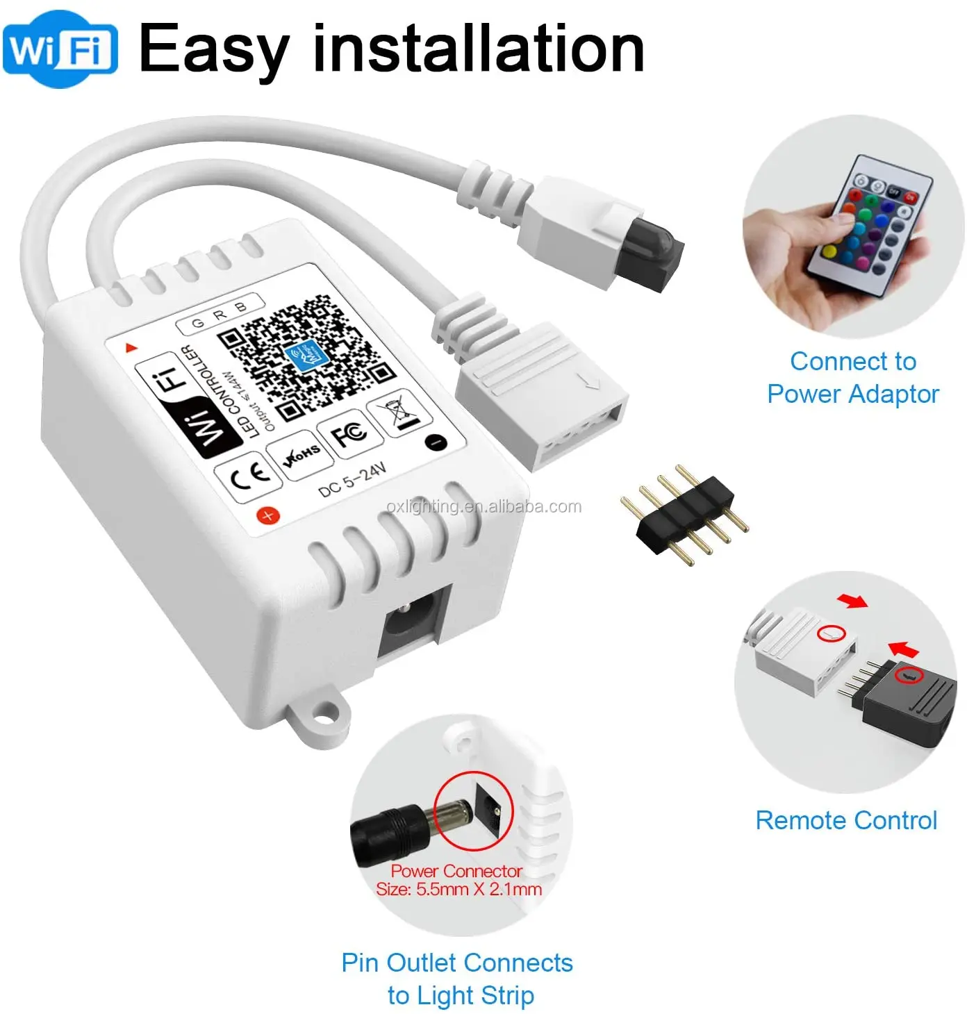  Wifi-контроллер для смартфона управление через приложение Smart WIFI RGB RGBW контроллер светодиодной ленты