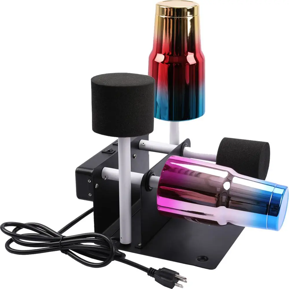 Wholesale Creative Cuptisserie Cup DIY Glitter Epoxy Tumblers Metal Double Cup Turner Spinner Machine