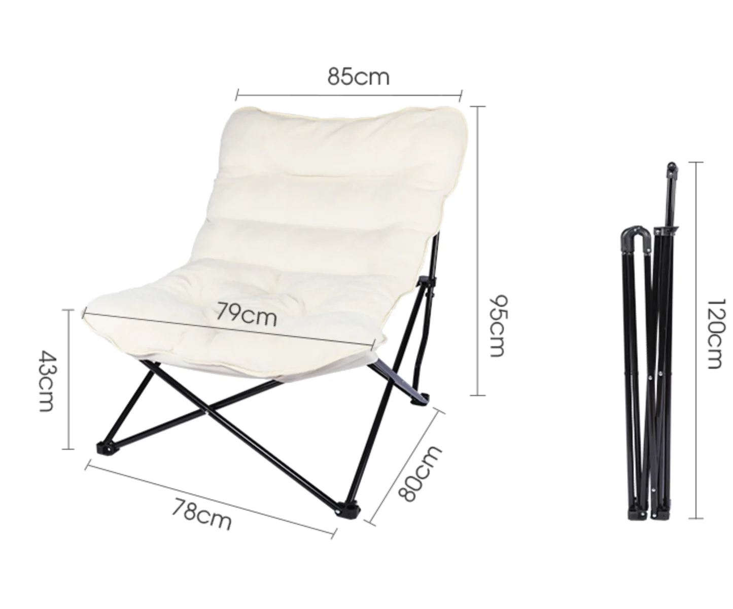 Wholesale soft comfortable China butterfly back shape movie director round fold camp portable folding outdoor chair for event