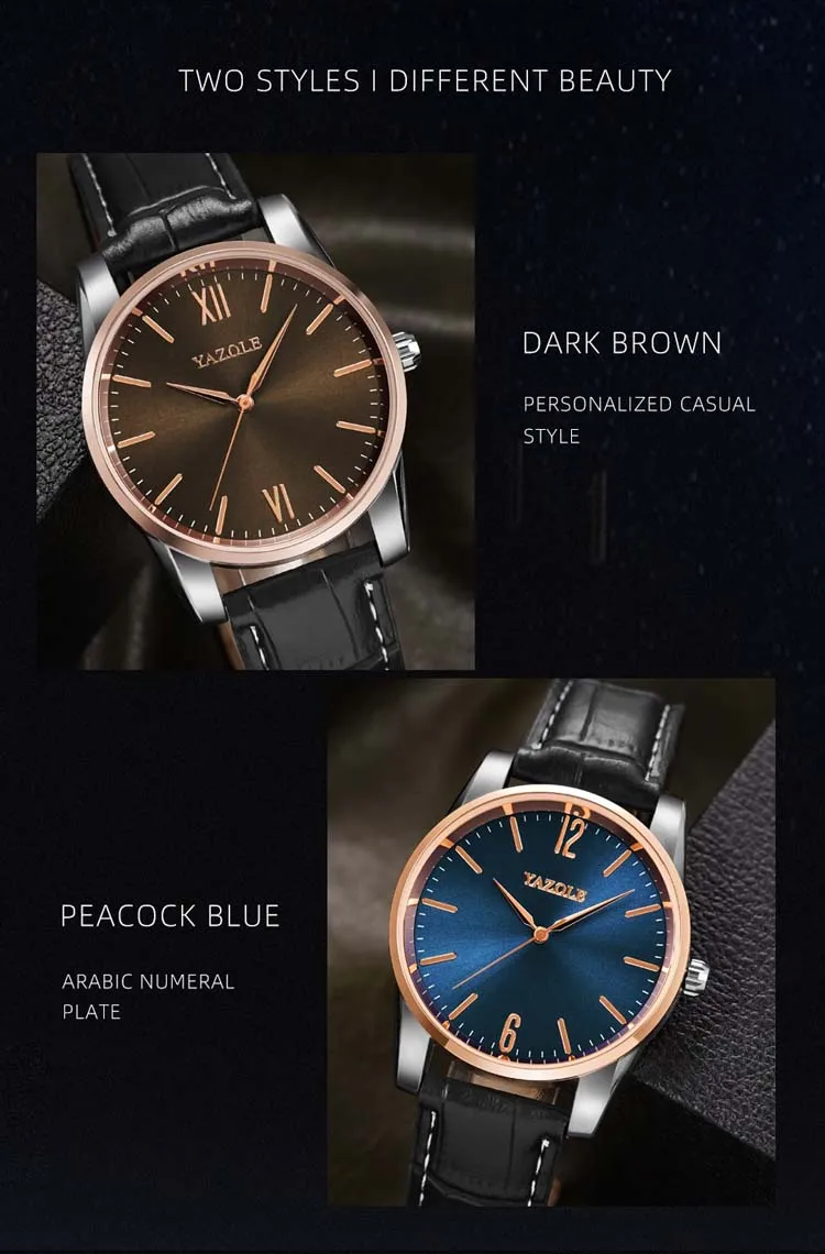 YAZOLE 542 fashion china mens quartz watch 2021 PU leather strap waterproofing analog display Simple Casual relogio musculino