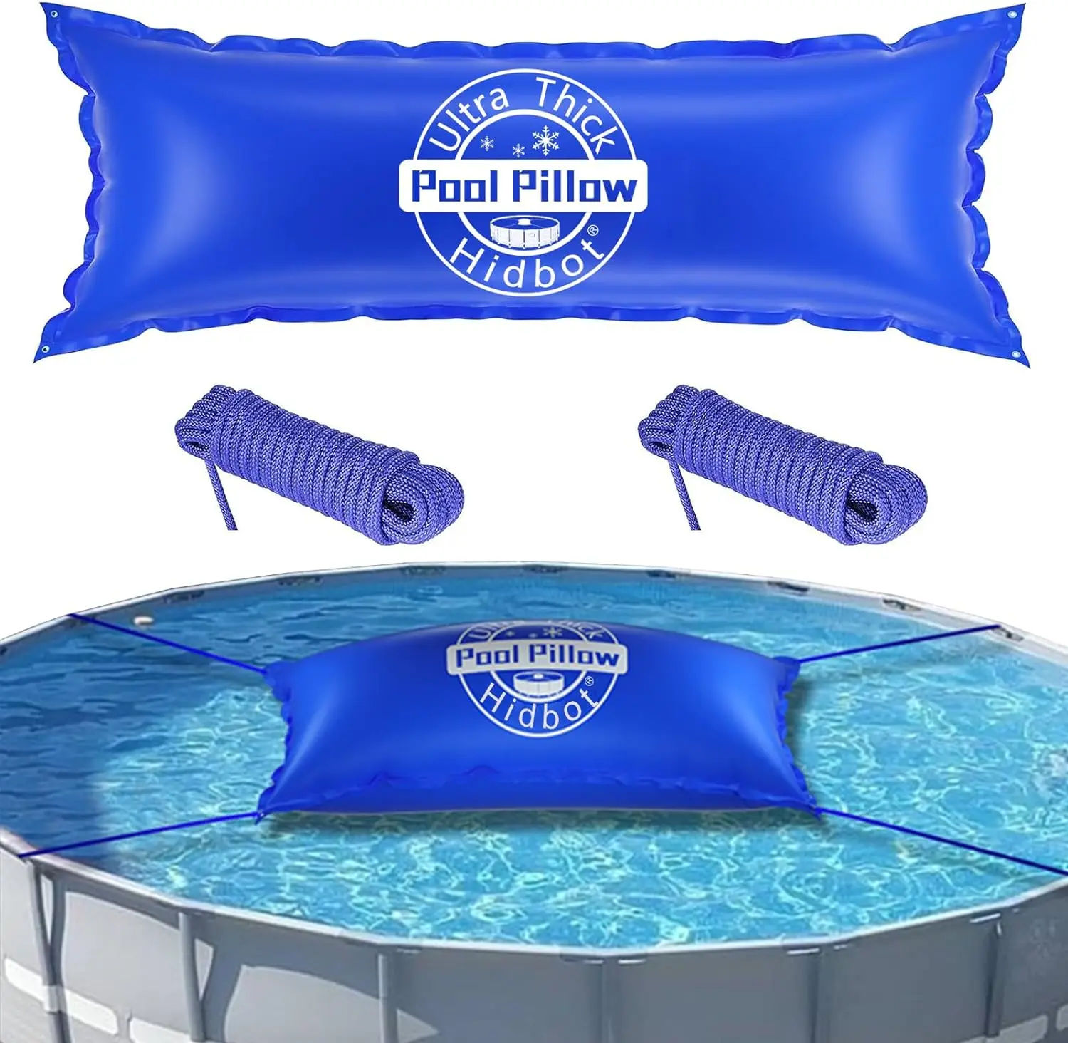 4x15 ft Extra Durable 0.4 mm PVC Winter Pool Pillow, Air Pool Pillows for Above Ground Pools