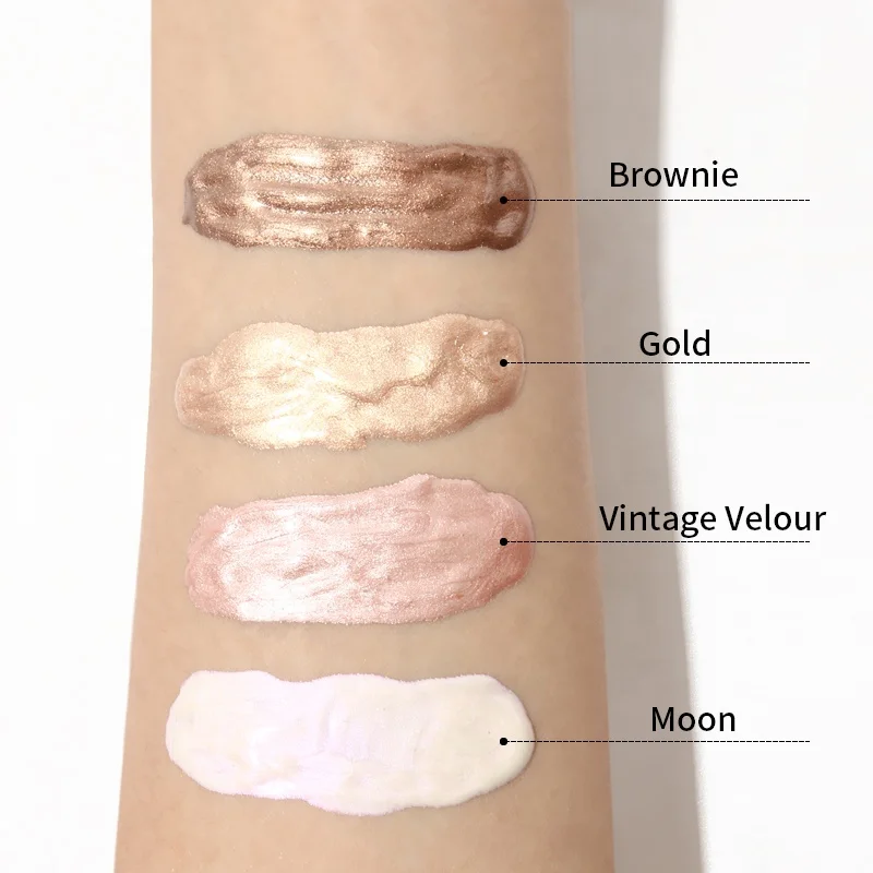 New Arrival Custom Logo Cosmetics Pink Shimmer Liquid Highlighter Private Label High Gloss Cream Makeup Liquid Highlighter