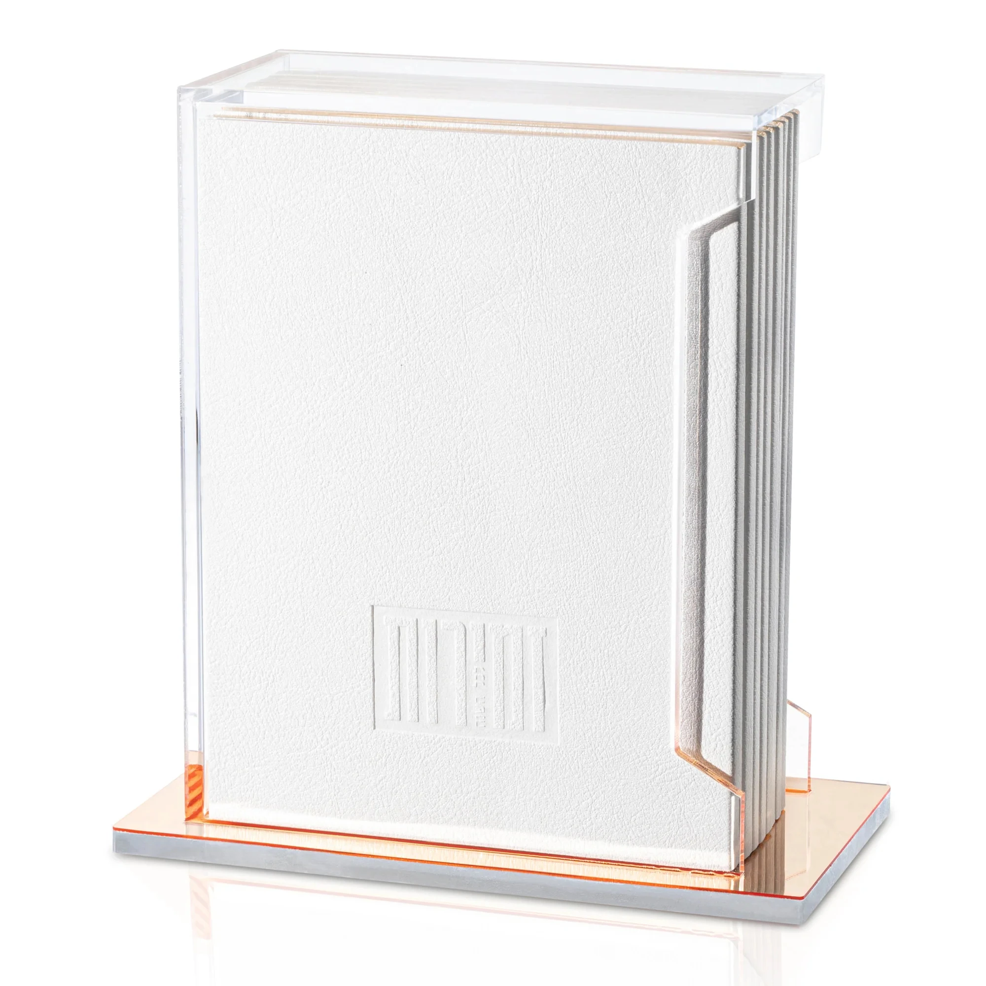 Judaica Lucite Zemiros Bencher Set Softcover Set Of 8 Leather Book Stand Holder Without Book