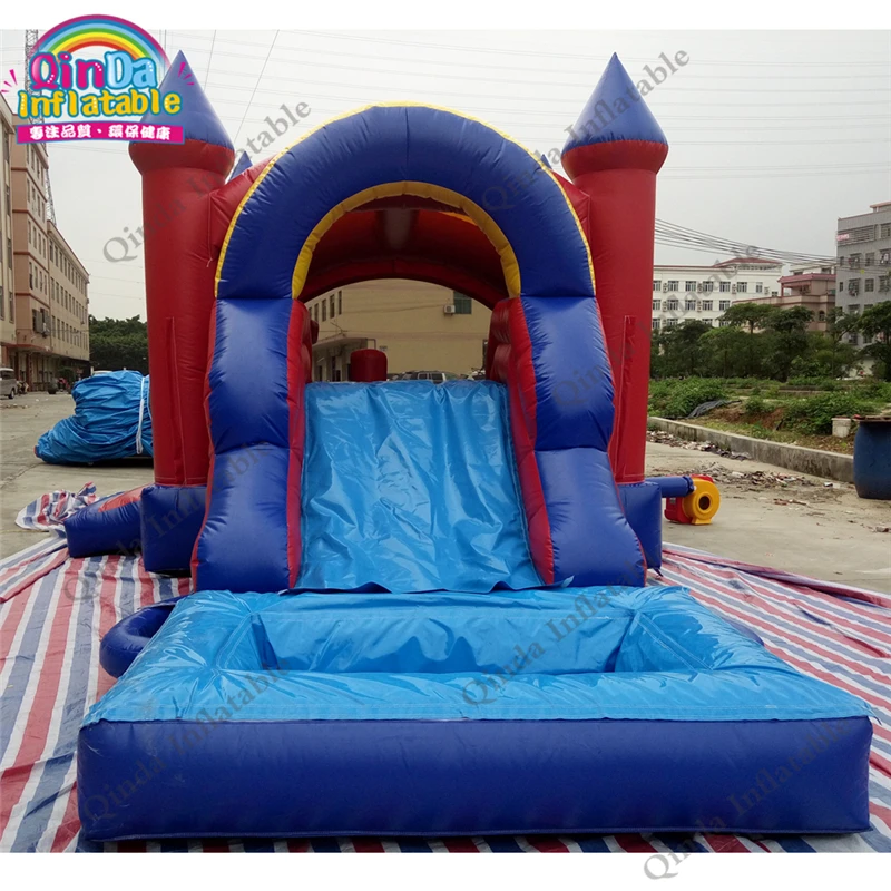 
2019 Funny kid games inflatable jumping house commercial bounce house combo with inflatable bouncy slide 