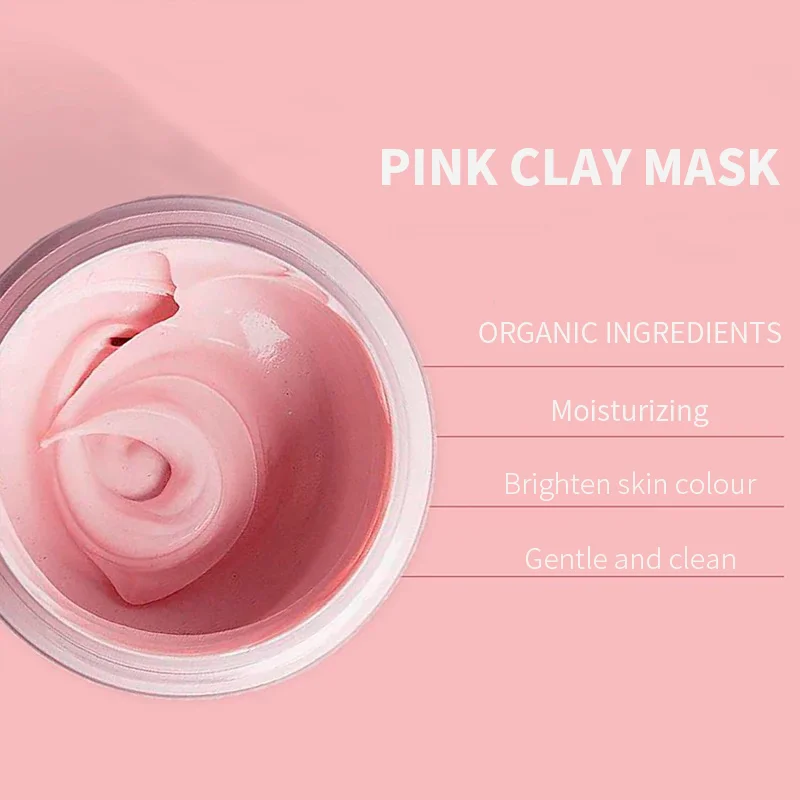 Wholesale Hot Sale Private Label Skin Whitening Pink clay Mud Mask Face Care Mask